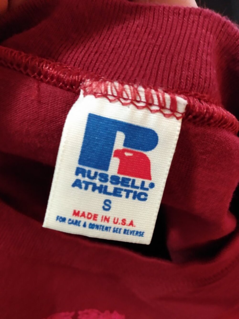 Vintage 90s Russell Athletic Harvard Crimson T Shirt adult Small University Tee - Picture 3 of 3